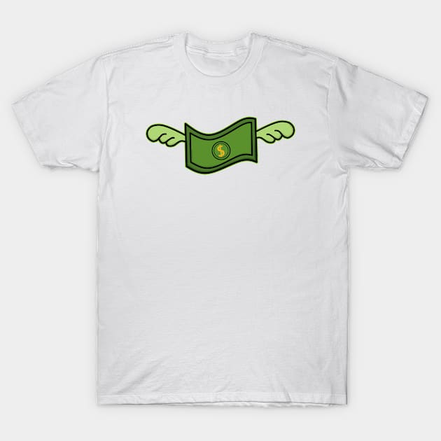 Flying dollar T-Shirt by Sefiyan